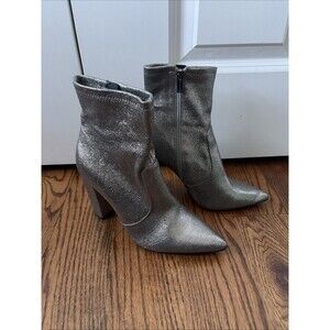 Jessica Simpson Narelle Women's Boots Ankle Size 8.5 Silver/ Gray Pewter